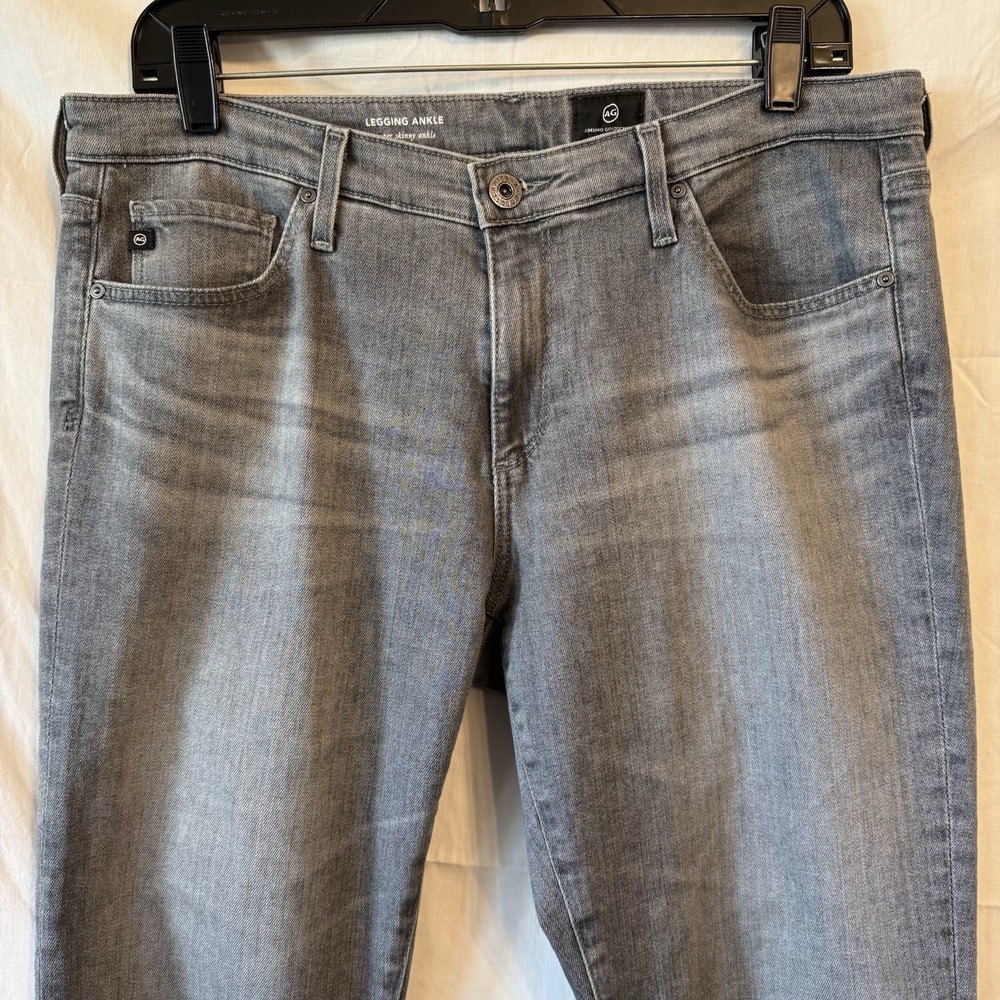 AG Adriano Goldschmied Jeans‎ Womens 31R The Legging Ankle Super Skinny Gray
